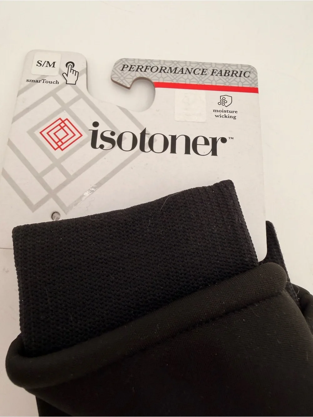 isotoner Women’s Black Performance Gloves Smart Touch Size : Small / Medium